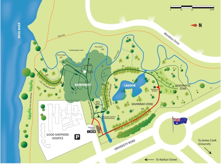 Townsville Palmetum map